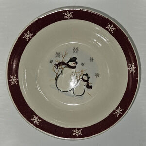 Royal Seasons Stoneware Christmas Snowman 7 Inch Cereal Bowl